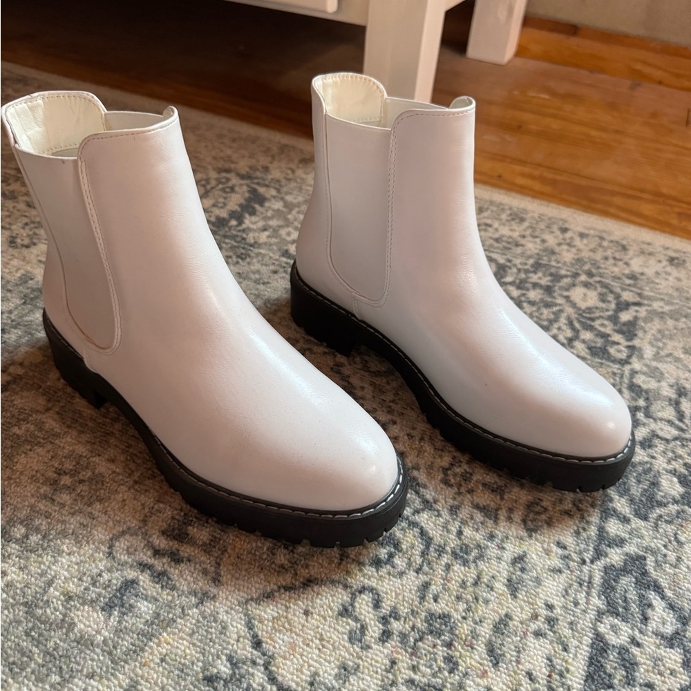 Women's White Ankle Boots